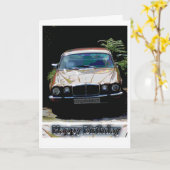 Jaguar Auto Geburtstag Karte (Gelbe Blume)