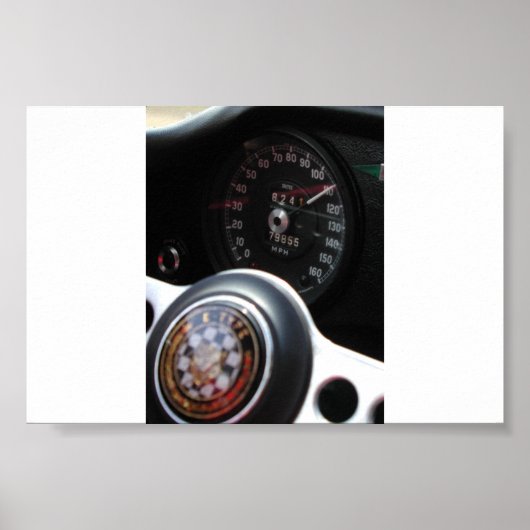 Jaguar bei hoher Geschwindigkeit Poster (Vorne)