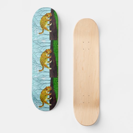 Jaguar Big Cat Art Skateboard (Vorderseite)
