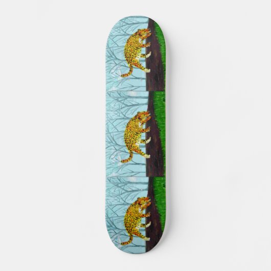 Jaguar Big Cat Art Skateboard (Vorderseite)