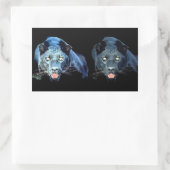 Jaguar - Black Panther Rectangle Stickers (Tasche)