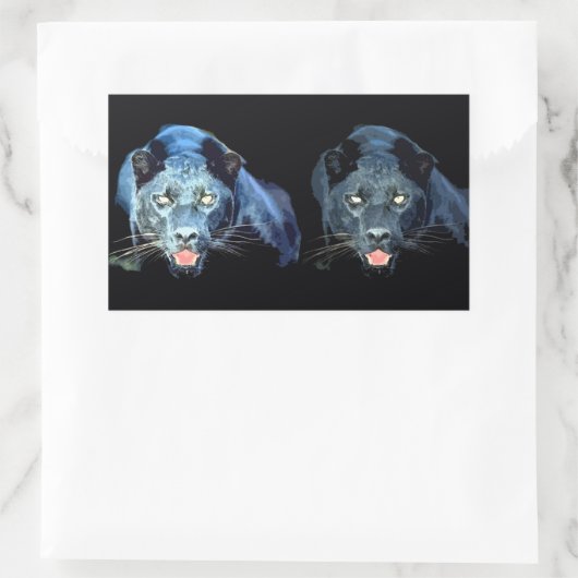 Jaguar - Black Panther Rectangle Stickers (Tasche)