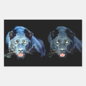 Jaguar - Black Panther Rectangle Stickers (Vorderseite)