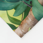 Jaguar Botanischer Wald-Dschungel Fleecedecke (Ecke)