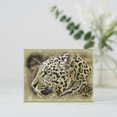 Jaguar Closeup Postkarte (Stehend Vorderseite)
