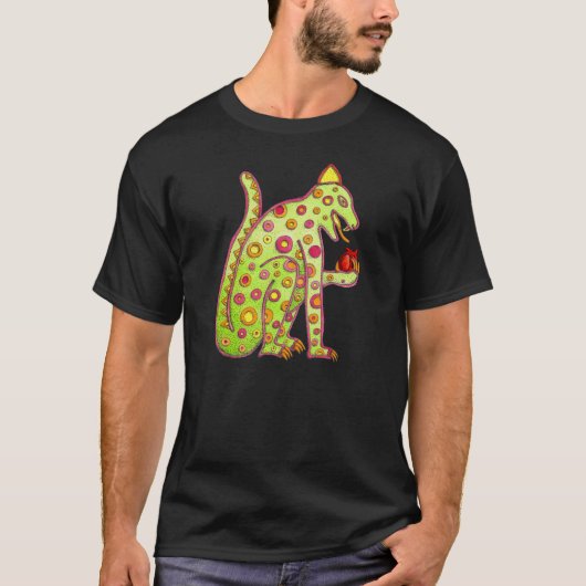 Jaguar, der Herz-T - Shirt isst (Vorderseite)