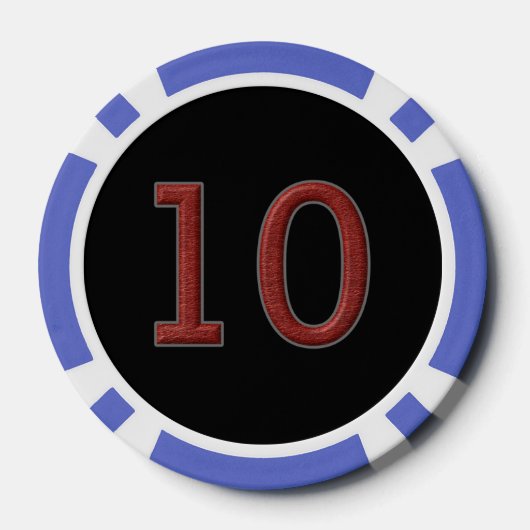 Jaguar Diablo 10-Streifen-Poker-Chip Pokerchips (Rückseite)