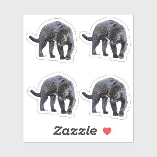 Jaguar Diablo 4 kleine Konturaufkleber Aufkleber (Blatt)