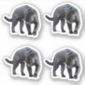 Jaguar Diablo 4 kleine Konturaufkleber Aufkleber (Vorderseite)