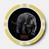 Jaguar Diablo 500 Poker-Chip mit schwarzgelbem Str Pokerchips (Vorderseite)