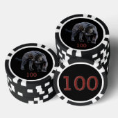 Jaguar Diablo Black 100 Poker Chip (Stapel)