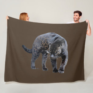 Jaguar Diablo braunes Fleece-Decke Fleecedecke