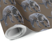 Jaguar Diablo, braunes glänzendes Packpapier (Rolleneckpunkt)