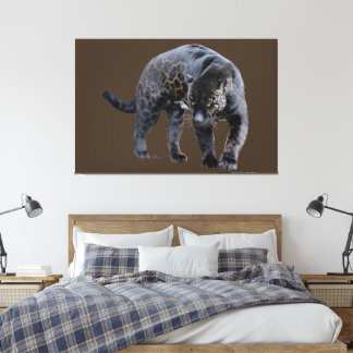 Jaguar Diablo braunes Leinwandbild Leinwanddruck
