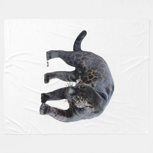 Jaguar Diablo Fleece Decke (Vorderseite (Horizontal))
