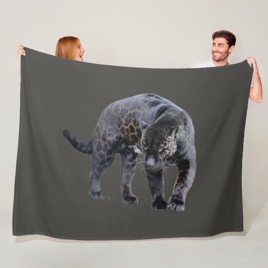 Jaguar Diablo gray fleece blanket (Beispiel)