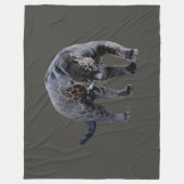 Jaguar Diablo gray fleece blanket (Vorderseite)