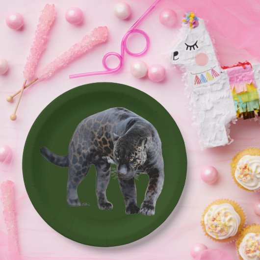 Jaguar Diablo grüne große Teller (Party)