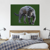 Jaguar Diablo, grüne Leinwand (Insitu (Schlafzimmer))