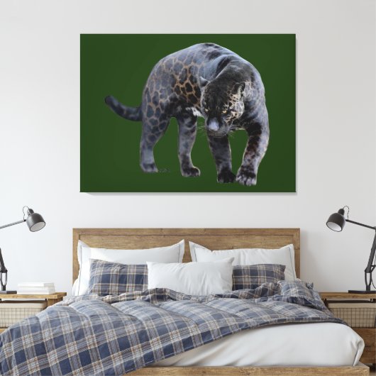Jaguar Diablo, grüne Leinwand (Insitu (Schlafzimmer))