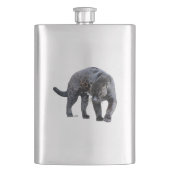 Jaguar Diablo-klassischer Edelstahlkolben Flachmann (Vorderseite)