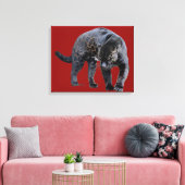 Jaguar Diablo rote Leinwand drucken (Insitu (Wohnzimmer))