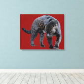 Jaguar Diablo rote Leinwand drucken (Insitu (Holzboden))