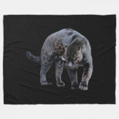Jaguar Diablo schwarze Fleece-Decke Fleecedecke (Vorderseite (Horizontal))