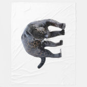 Jaguar Diablo weiße Fleece-Decke Fleecedecke (Vorderseite)