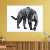 Jaguar Diablo weiße Leinwanddruck (Insitu (Wohnzimmer))
