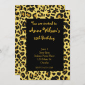 Jaguar-Druck-Mädchen-Einladung Einladung (Vorne/Hinten)