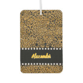 Jaguar-Druck mit kühnen Juwelen-Akzenten Autolufterfrischer (Vorderseite)