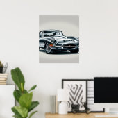 Jaguar E-Type (1961-1975) Poster (Heimbüro)