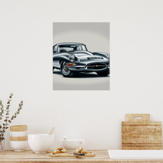 Jaguar E-Type (1961-1975) Poster (Küche)