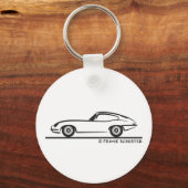 Jaguar E-Type Coupe Schlüsselanhänger (Vorderseite)