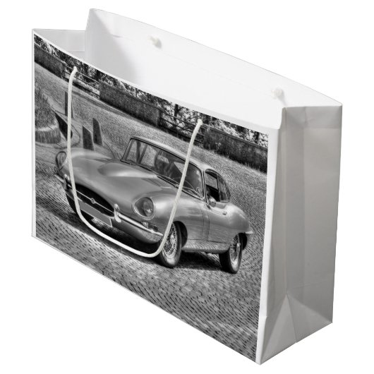 Jaguar E-Type Große Geschenktüte (Vorderseite Schrägansicht)
