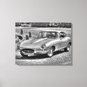 Jaguar E-Type Leinwanddruck (Vorderseite)