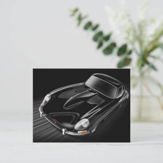 Jaguar E-Type Postcard Postkarte (Stehend Vorderseite)