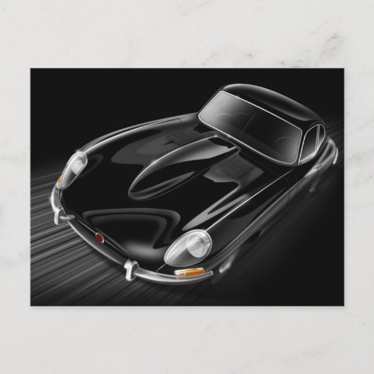 Jaguar E-Type Postcard Postkarte (Vorderseite)