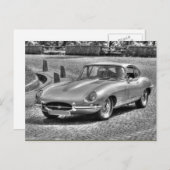 Jaguar E-Type Postkarte (Vorne/Hinten)