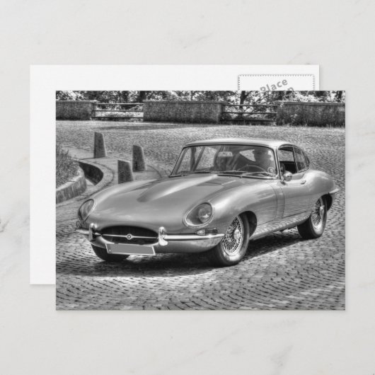 Jaguar E-Type Postkarte (Vorne/Hinten)