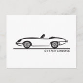 Jaguar E-Type Postkarte (Vorderseite)