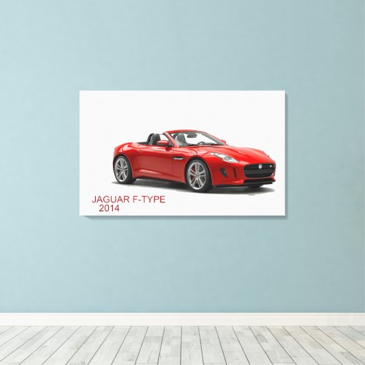 Jaguar F-TYPE 2014 Leinwanddruck (Insitu (Holzboden))