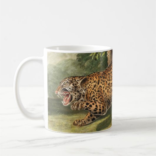 Jaguar (Felis onca) Illustration Kaffeetasse (Links)