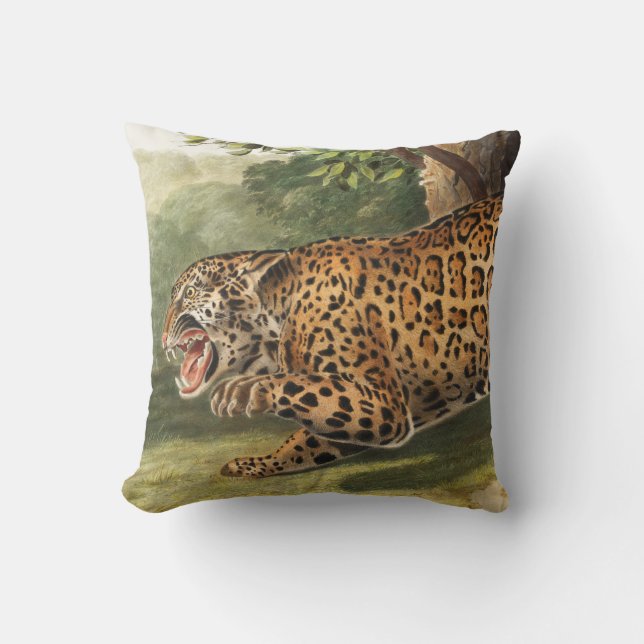 Jaguar (Felis onca) Illustration Kissen (Vorderseite)