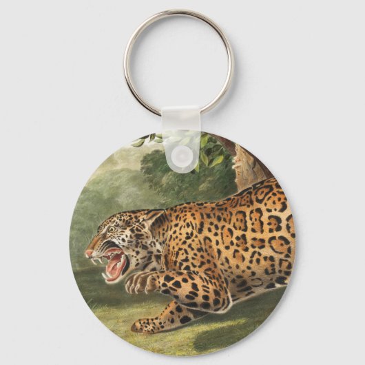 Jaguar (Felis onca) Illustration Schlüsselanhänger (Vorderseite)