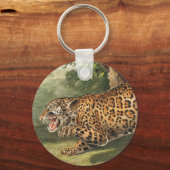 Jaguar (Felis onca) Illustration Schlüsselanhänger (Vorderseite)