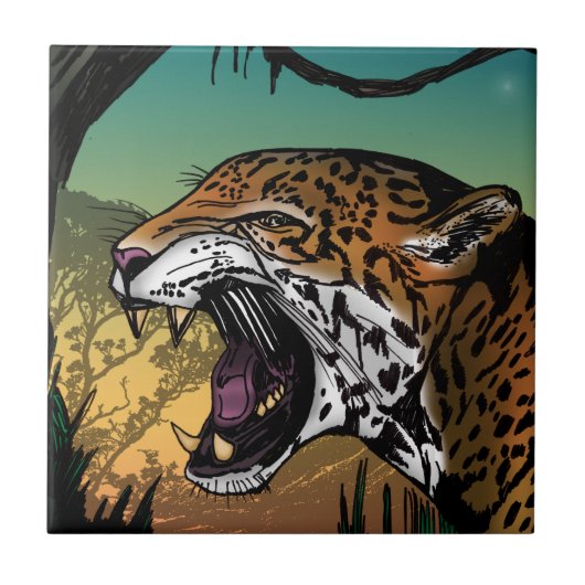 Jaguar Fliese (Vorderseite)