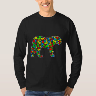Jaguar Funny Puzzle Animals Autismus Bewusstsein T-Shirt