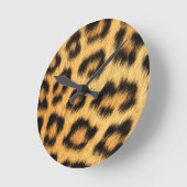 Jaguar Fur 2 Runde Wanduhr (Winkel)